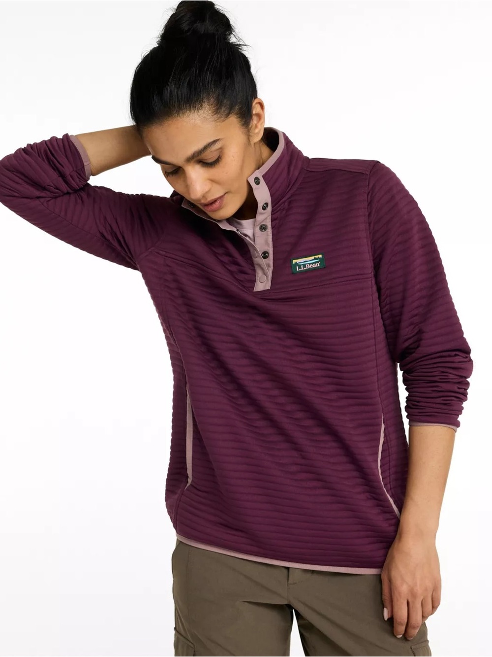 L.L. Bean Women's Airlight Knit Pullover Size Large Tall